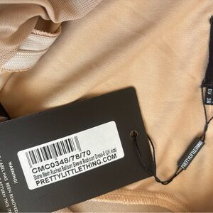 PrettyLittleThing Beige Balloon Sleeve new Dress